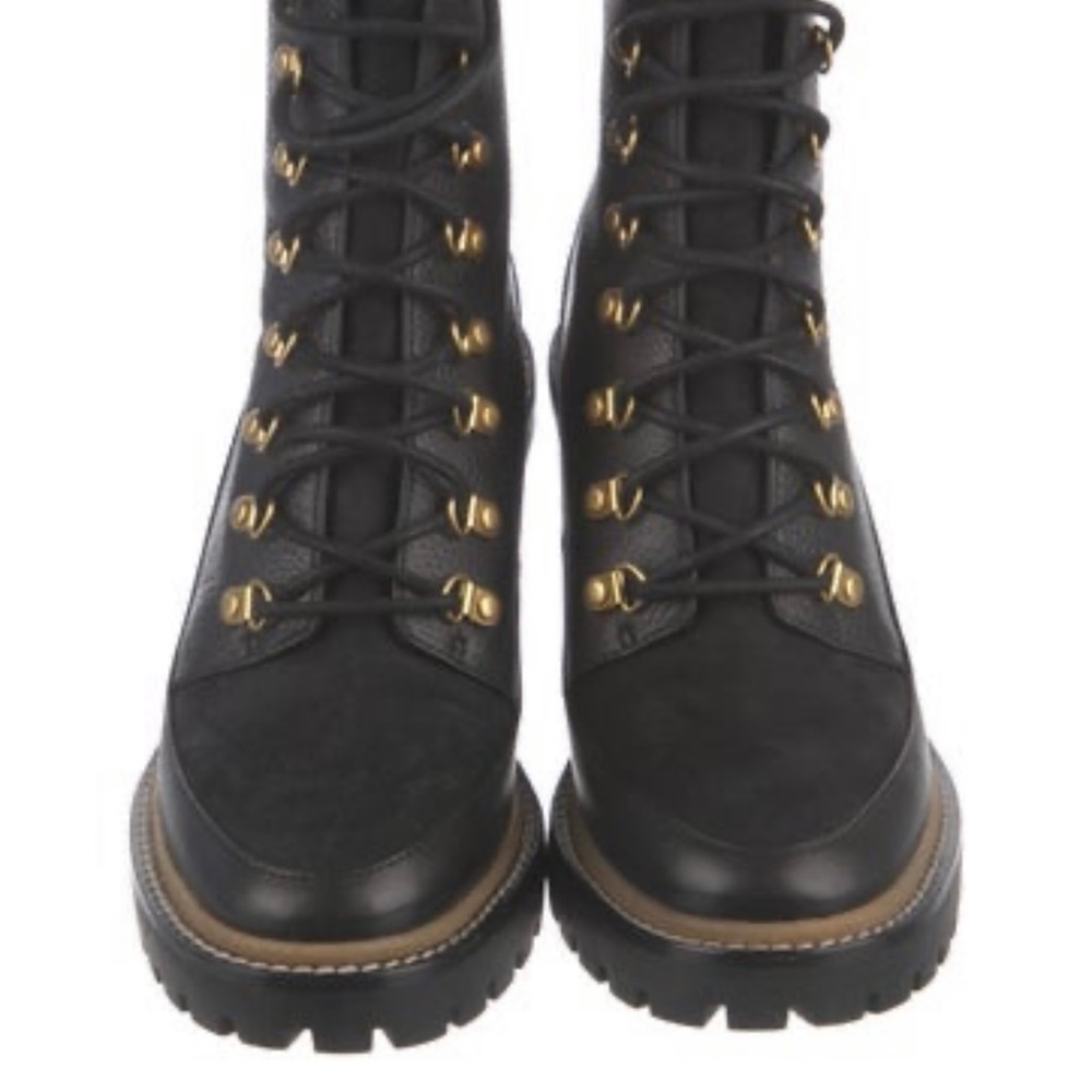 Tory Burch Miller Mixed Materials Lug Sole Boot 8